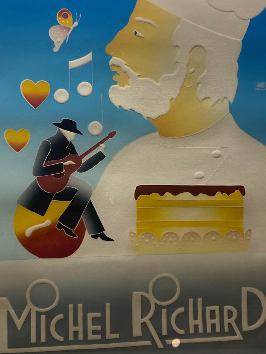 Framed serigraph Michel Richard poster 