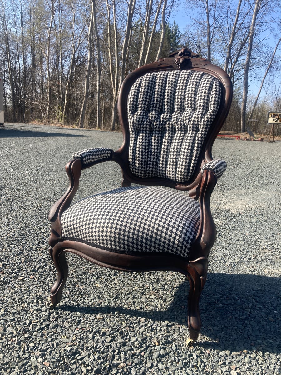 Renaissance Revival upholstered arm chair 