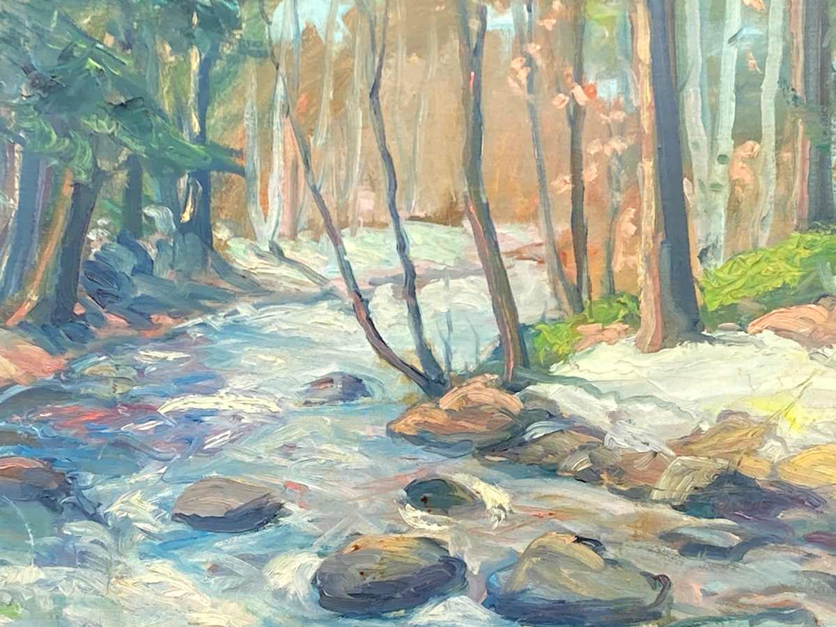 Carl G. T. Olson original painting on canvas river scene #45 