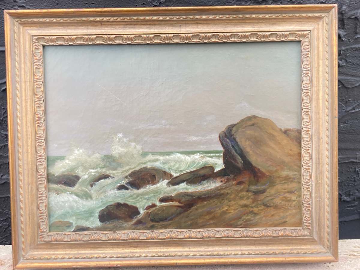 original painting on canvas coastal scene #51 