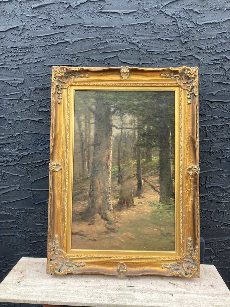 original painting on canvas forest painting  #57 