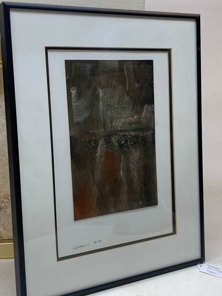 Framed abstract image on paper 