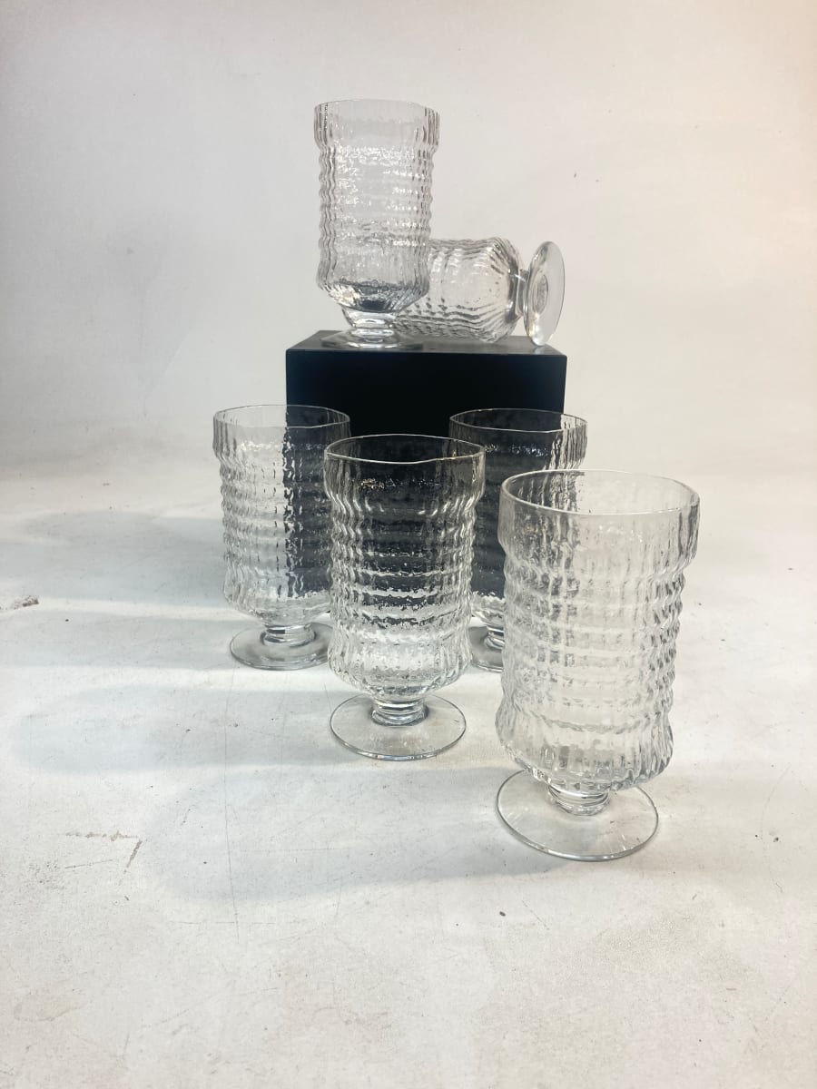 Set of 6 Seneca Cascade drinking water glasses 