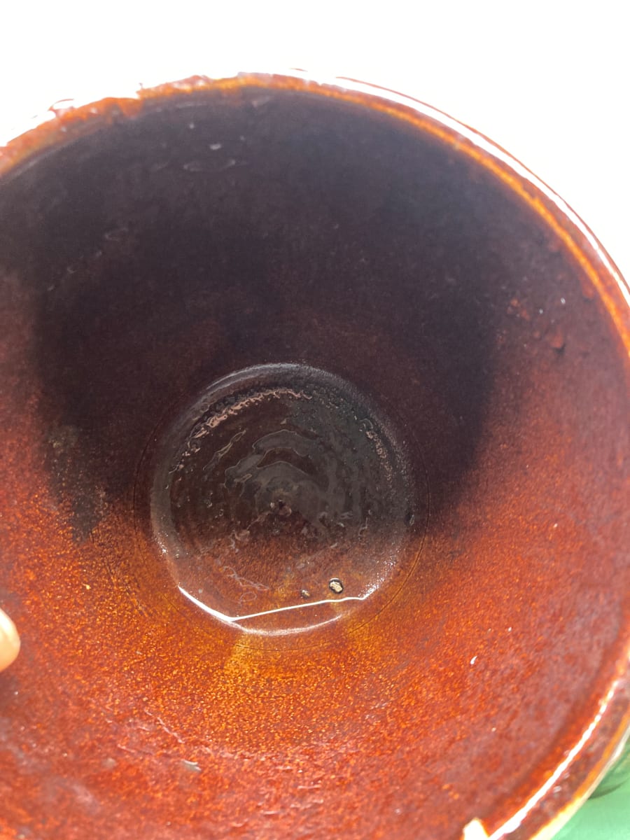 large Roseville green planter vase, Image 4.