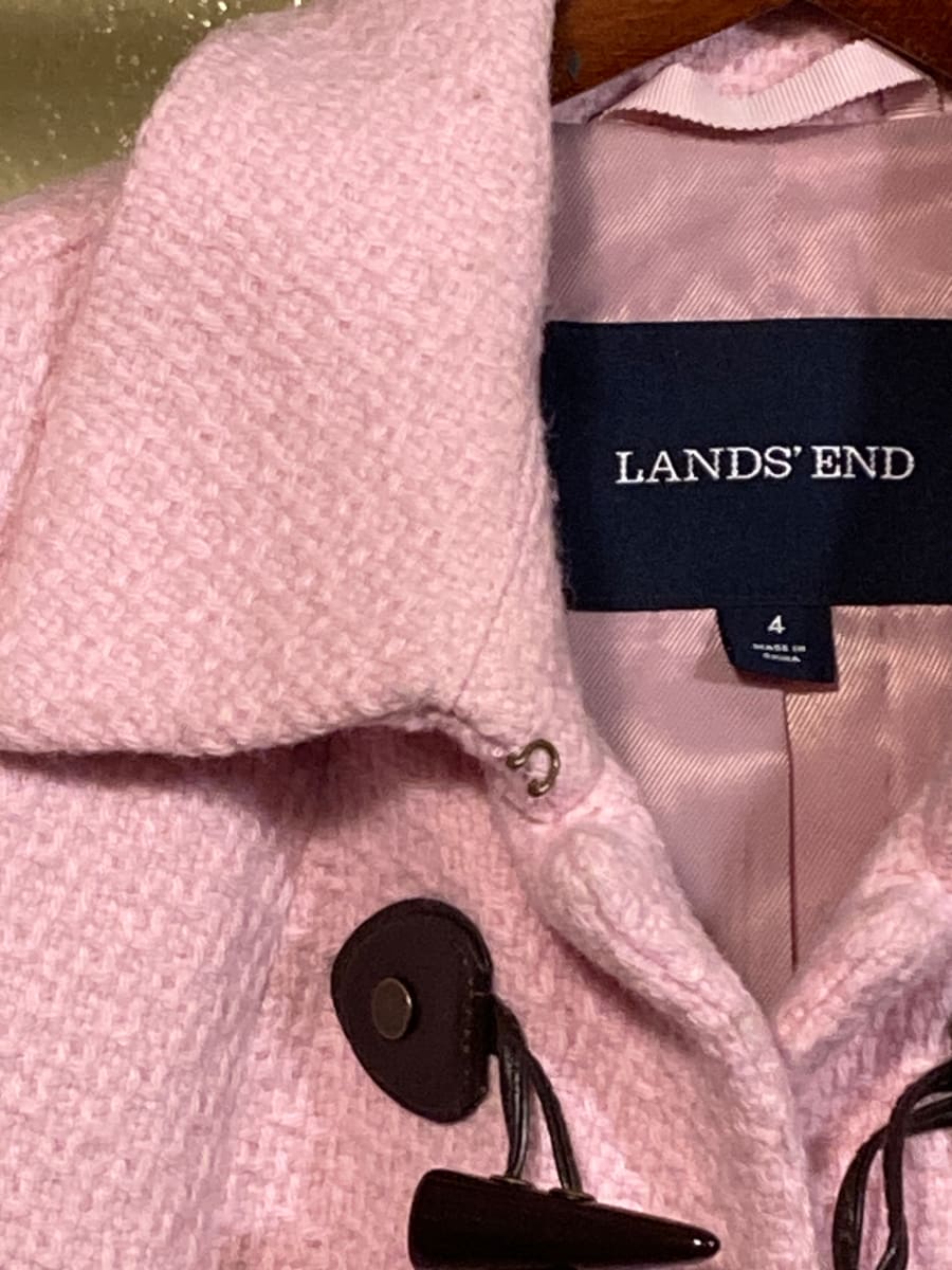 Pink Lands' End knit jacket 