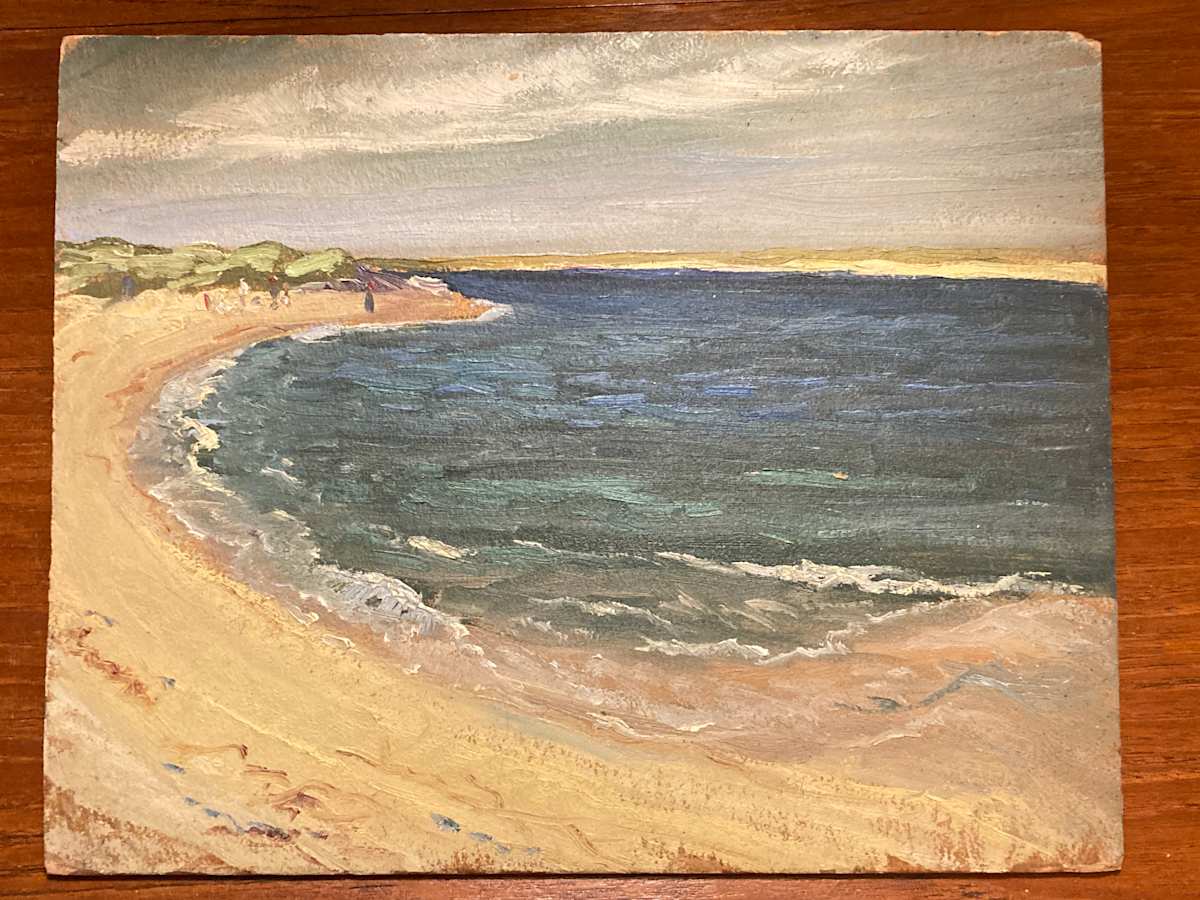 Carl G. T. Olson original painting on board seascape  #64 