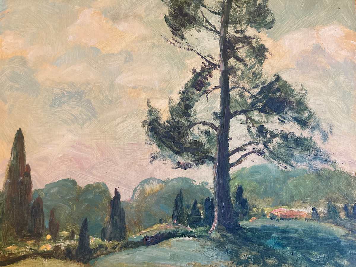 Carl G. T. Olson  original painting on board landscape #99 