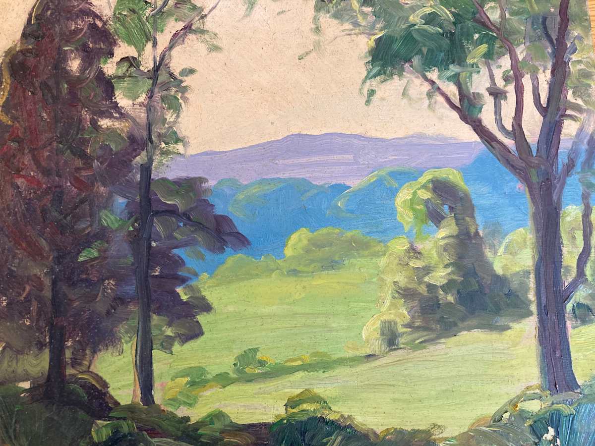 Carl G. T. Olson  original painting on board landscape #97 