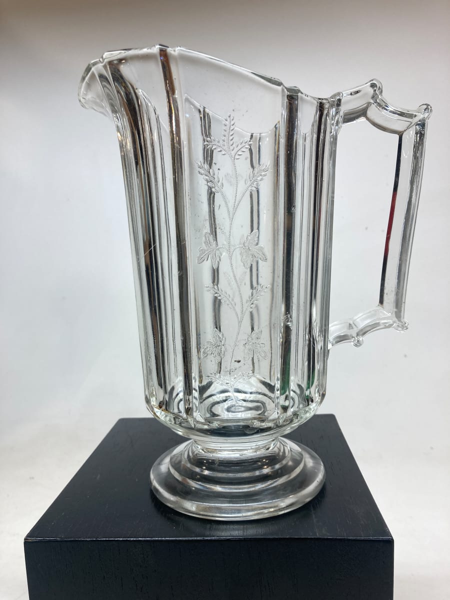 pressed glass pitcher 