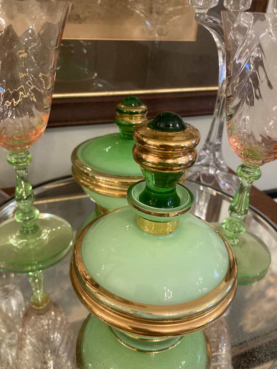 Mint green perfume set 