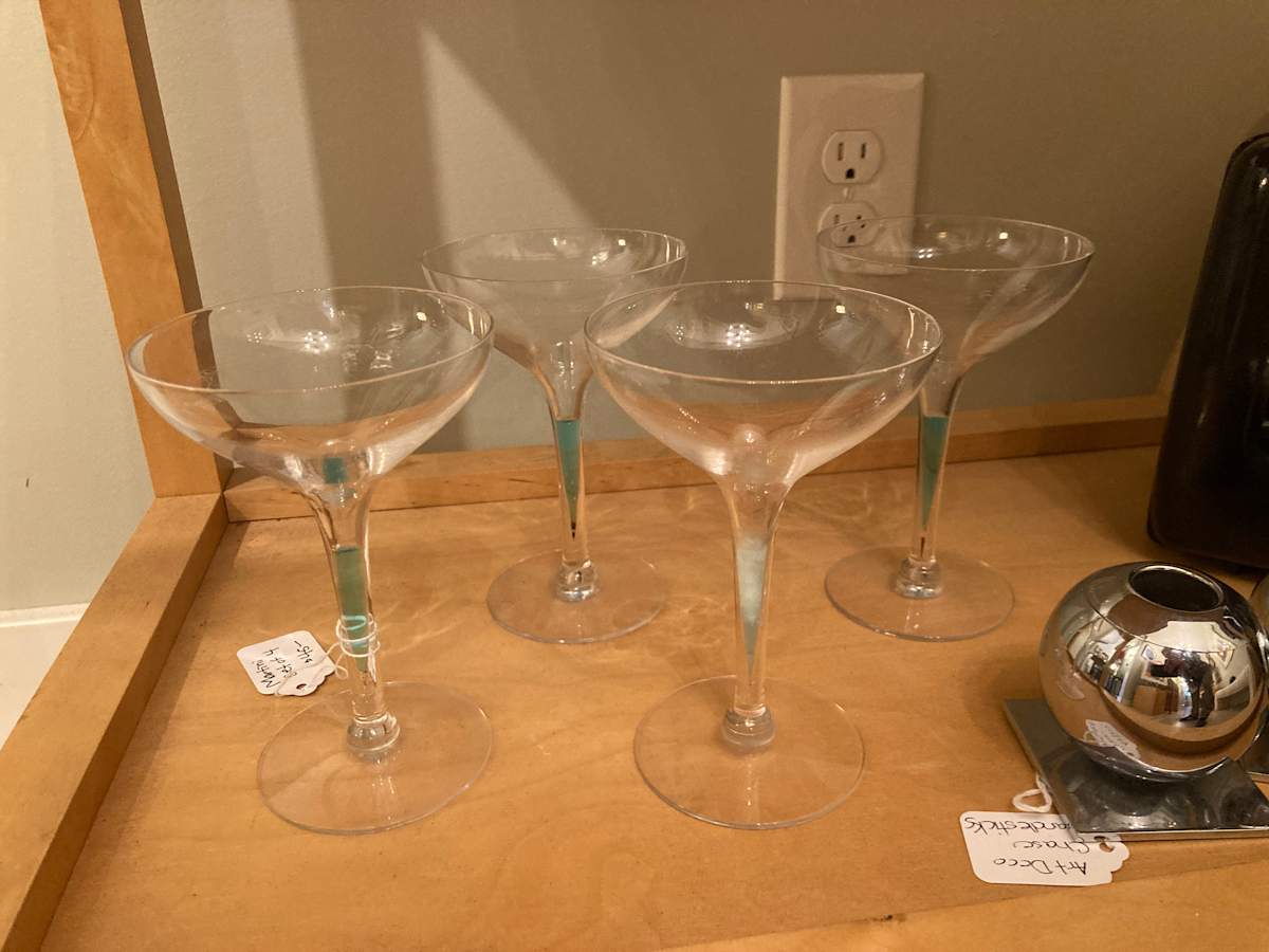Vintage set of 4 champaign glasses 