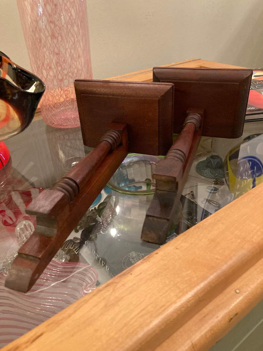 Walnut wall basket shelves 