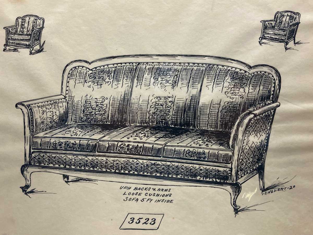 1920's sofa -3523, Image 4.
