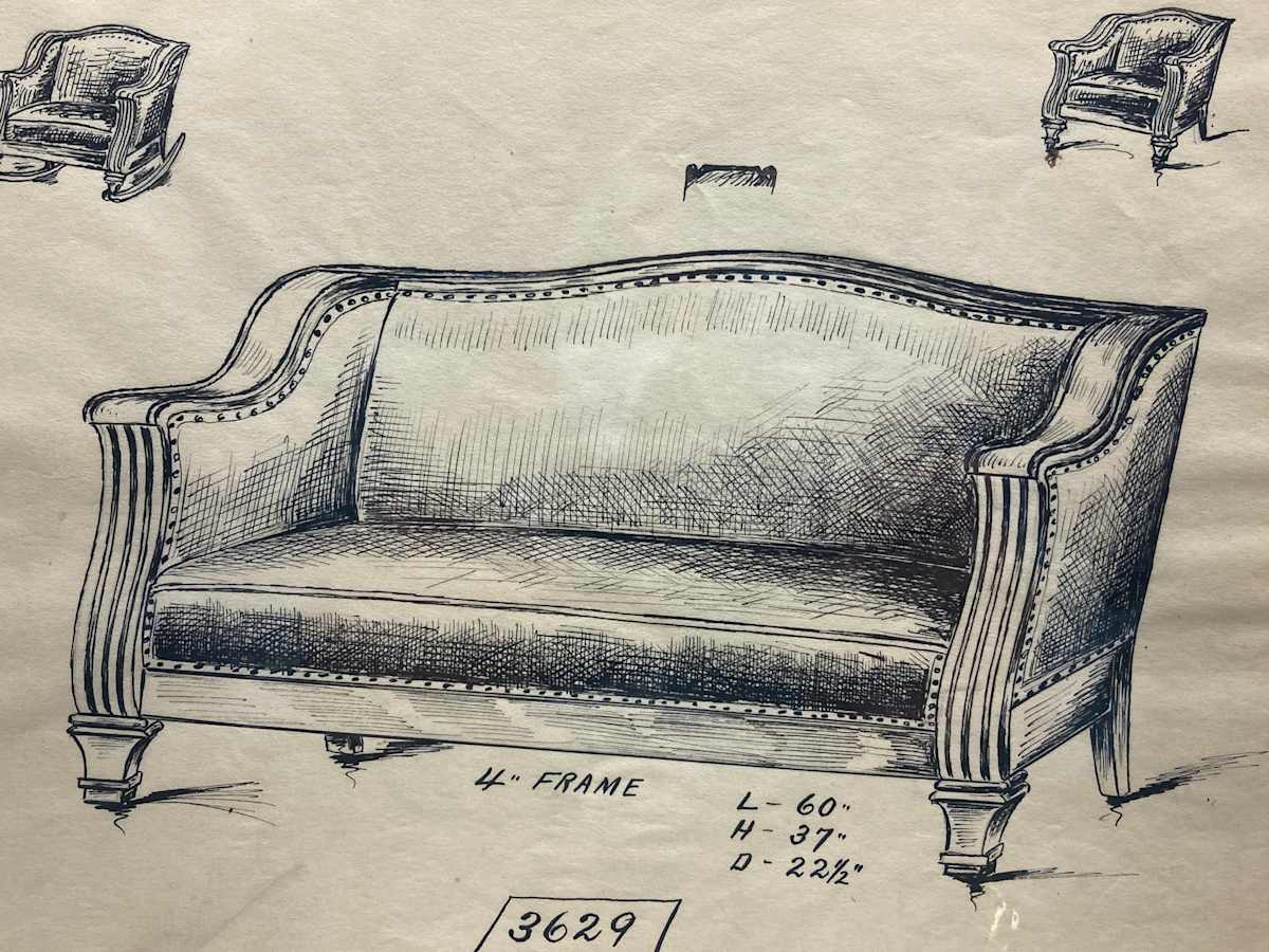 1920's sofa - 3629, Image 7.