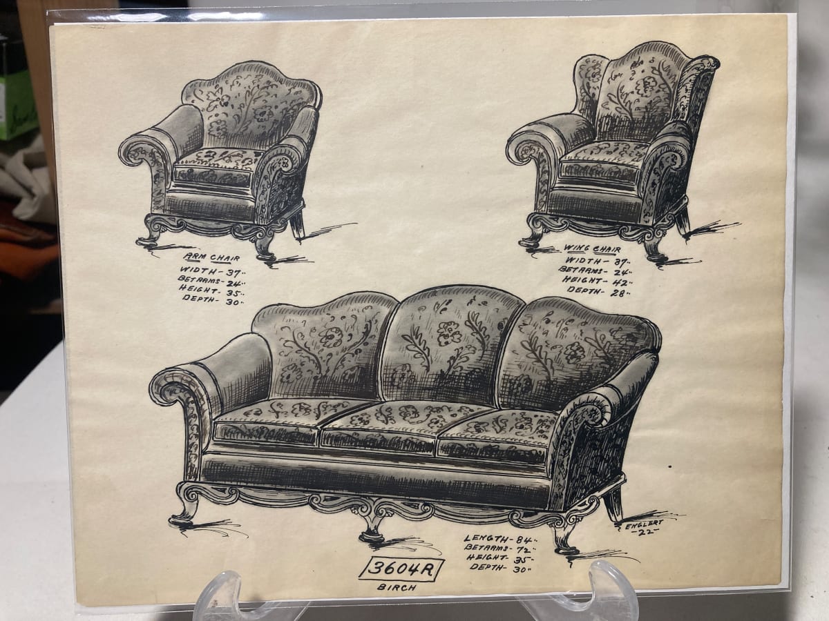 1920's sofa - 3604 - R 