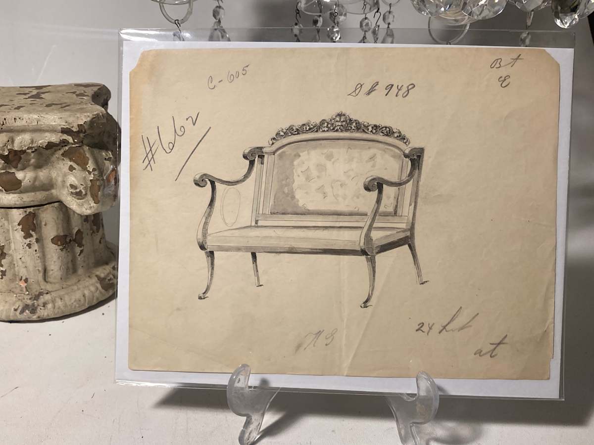 19 teens sofa drawing - 662, Image 7.
