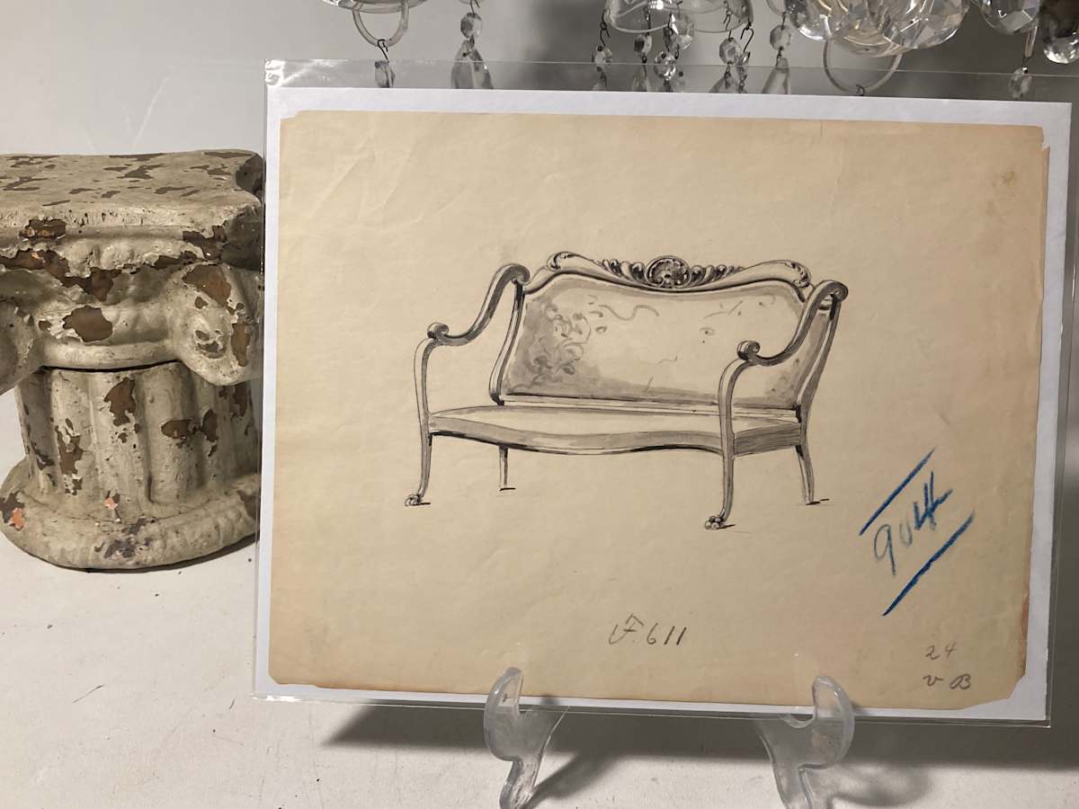 19 teens sofa drawing - 611, Image 8.