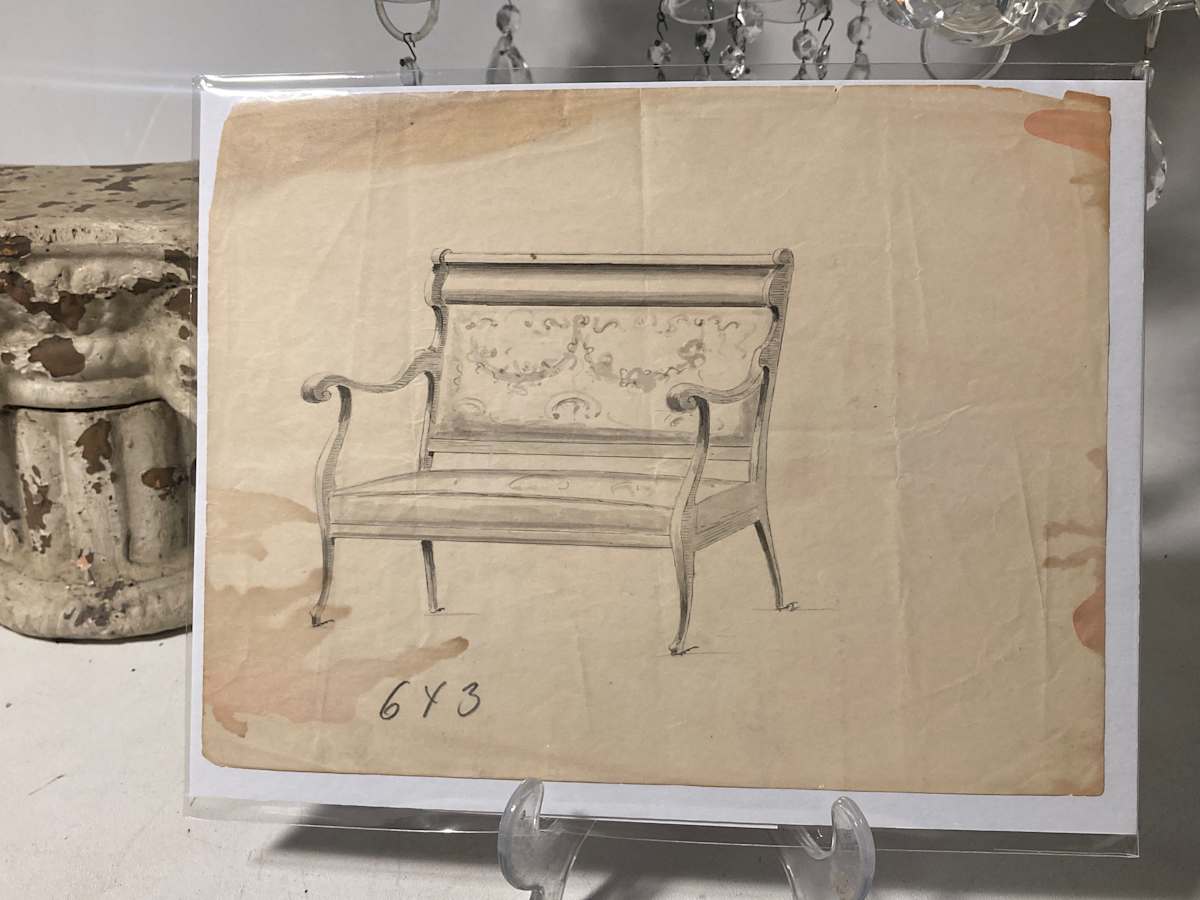 19 teens sofa drawing - 643, Image 4.