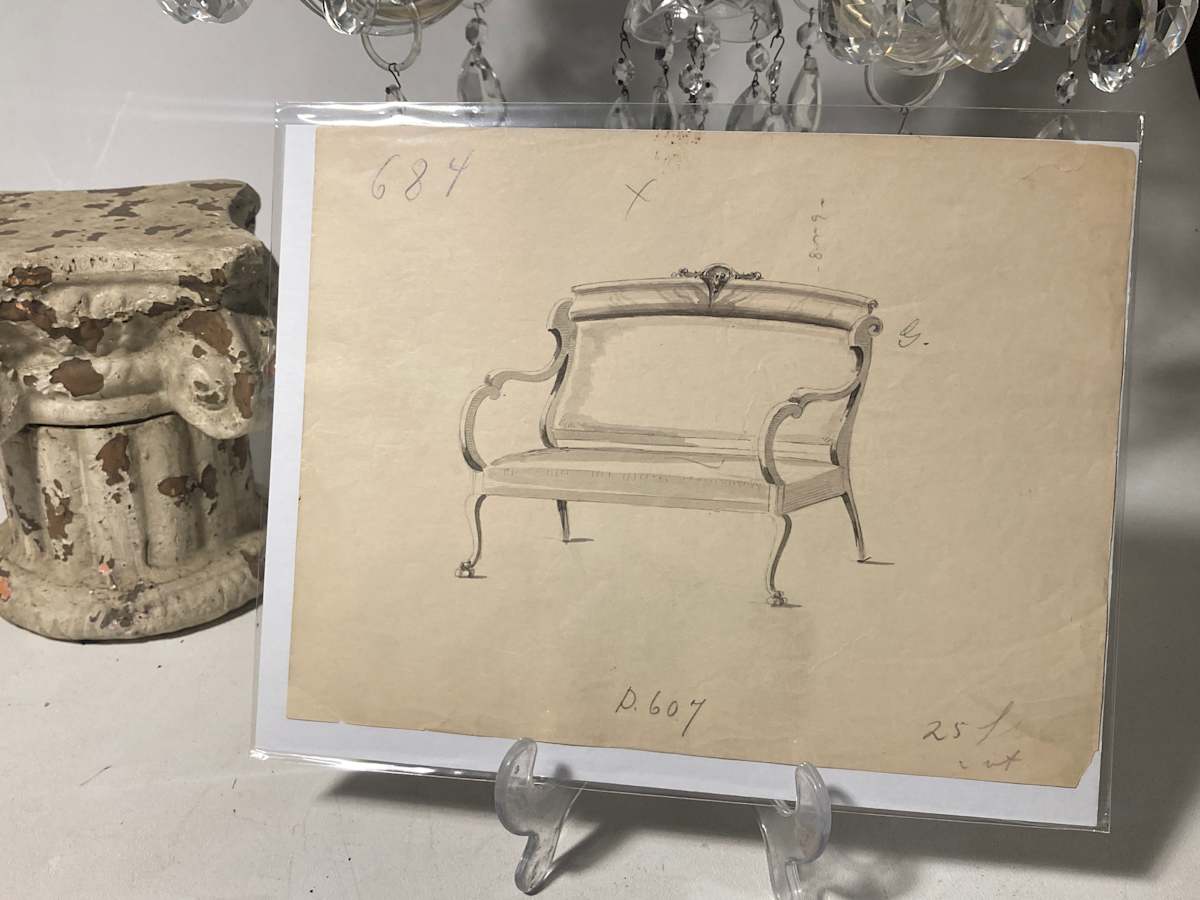 19 teens sofa drawing - 607, Image 3.