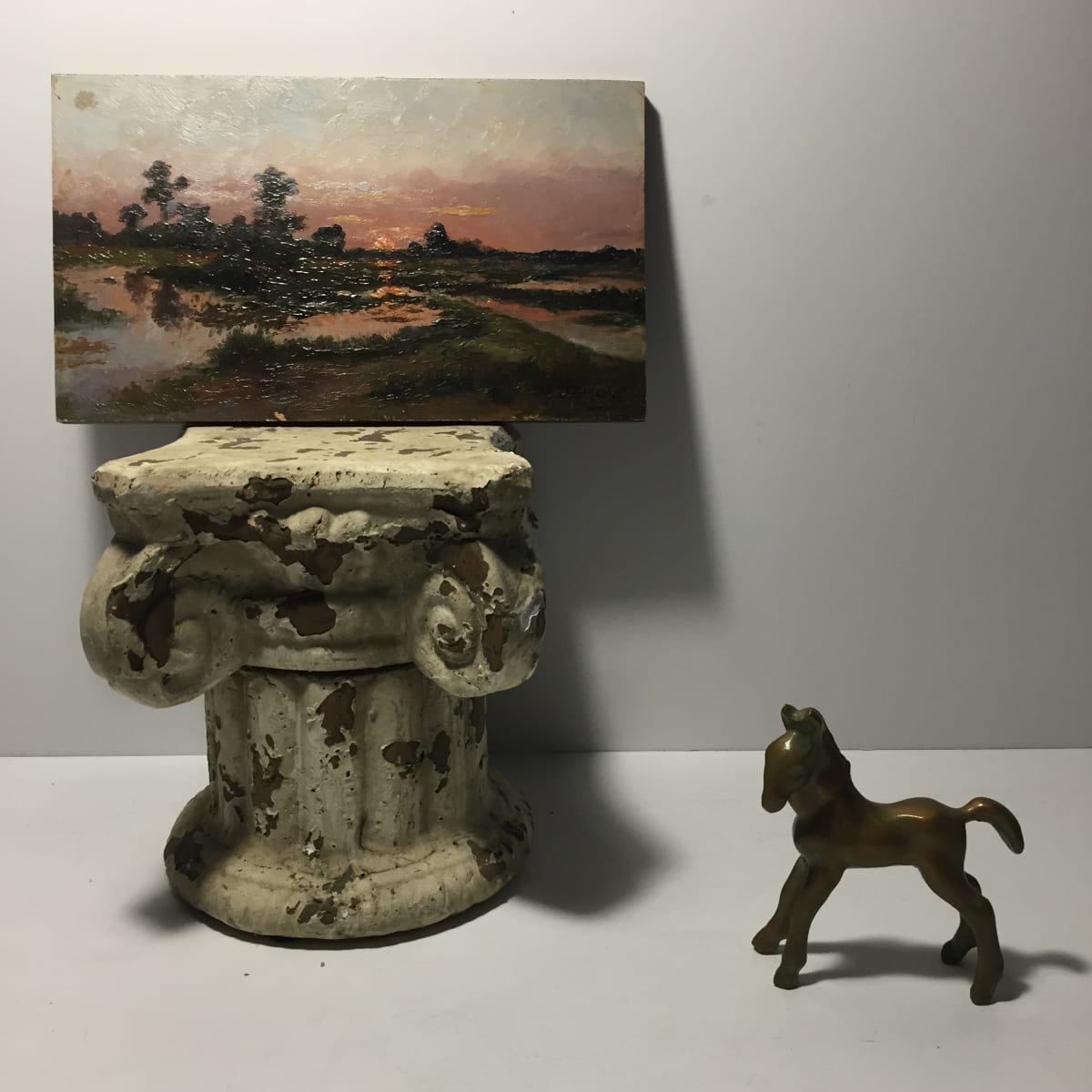 small pewter horse sculpture from the collection of TIMELINES ANTIQUES