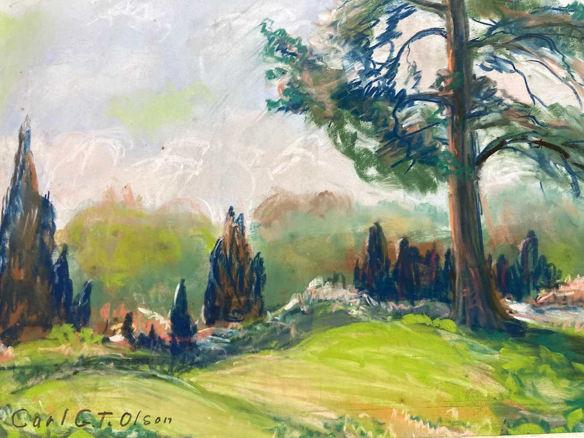 Carl G. T. Olson original pastel #165, Image 2.