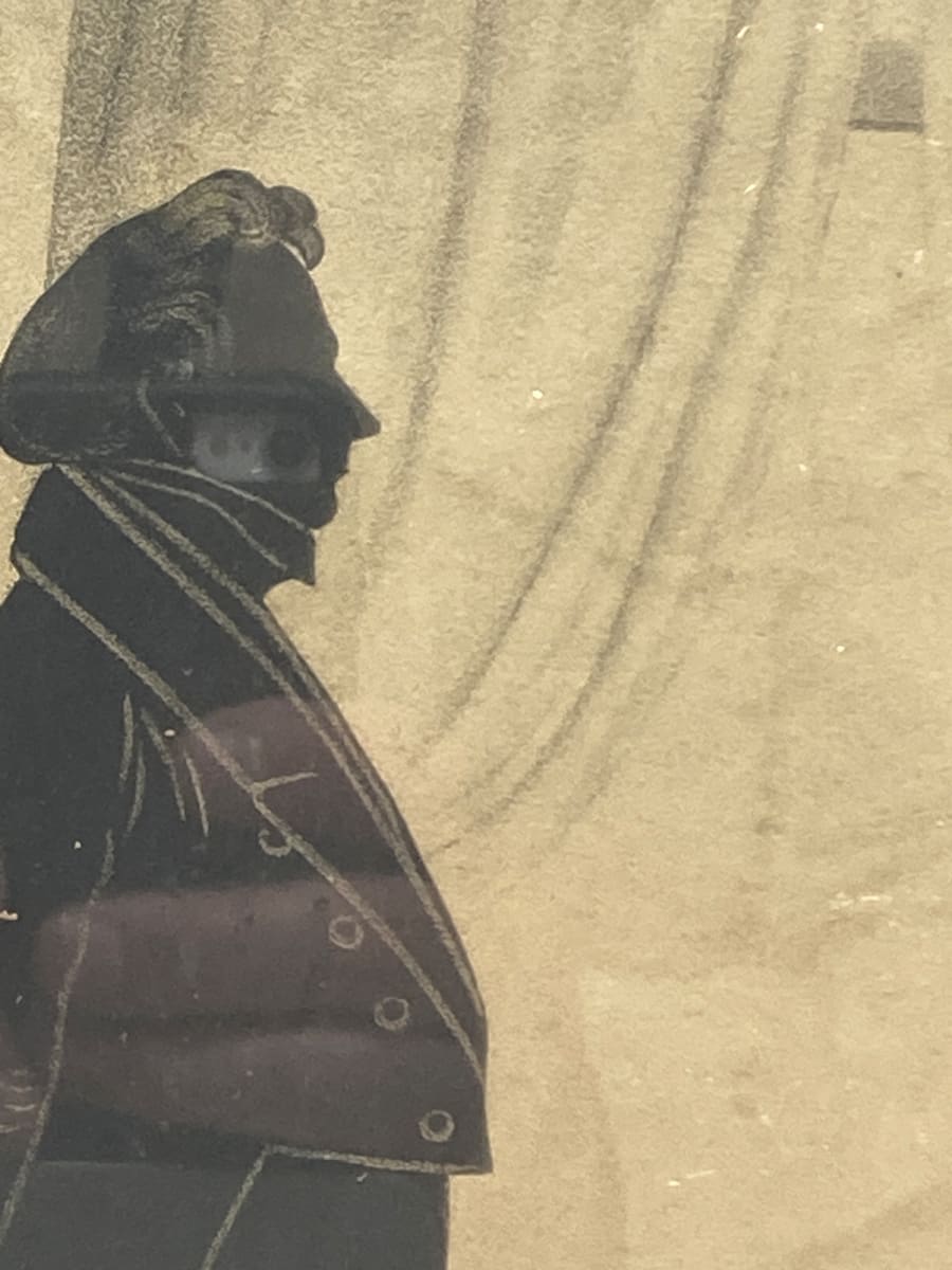 Framed silhouette of Joel Roberts Poinsett 