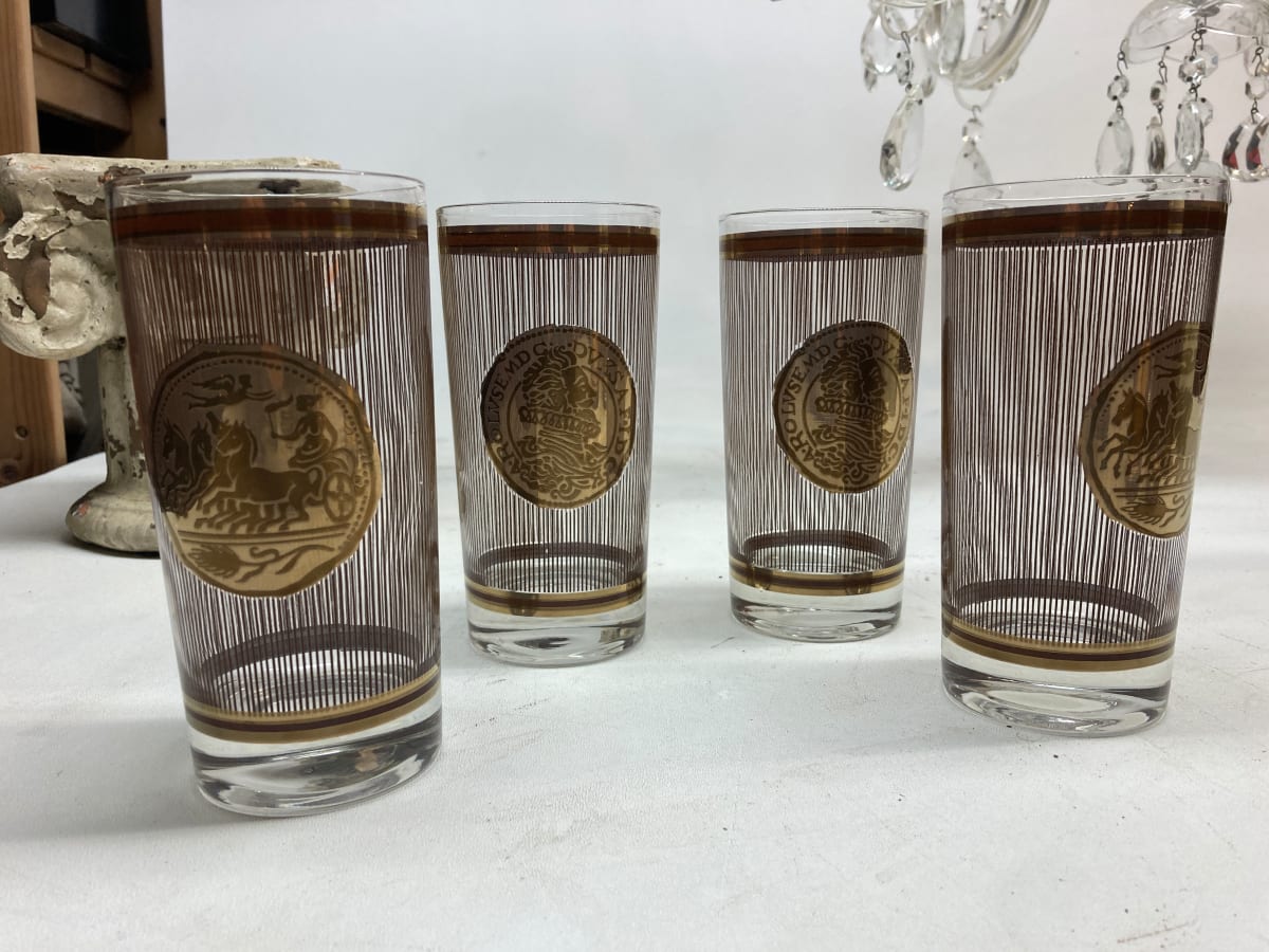 4 tall Georges Briard glasses 