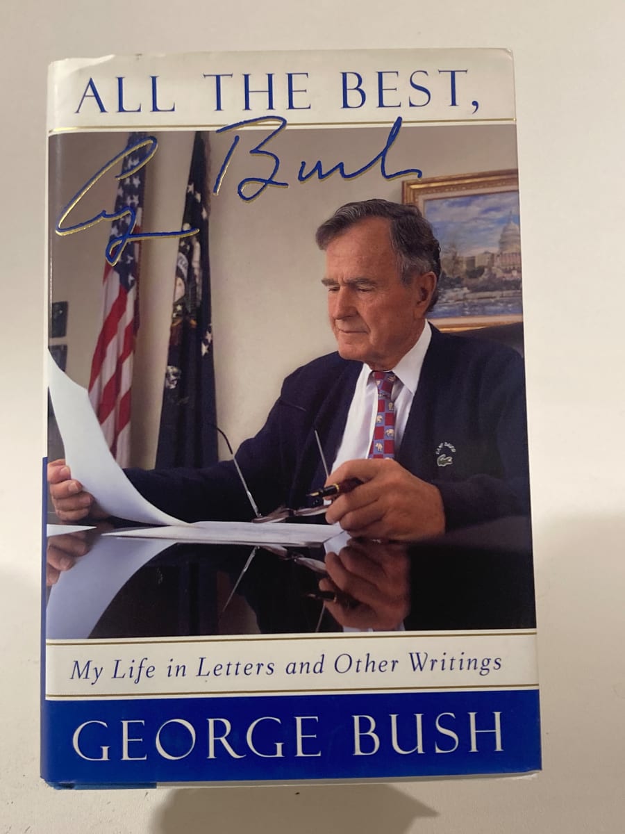 Autographed George Bush book, Image 1.