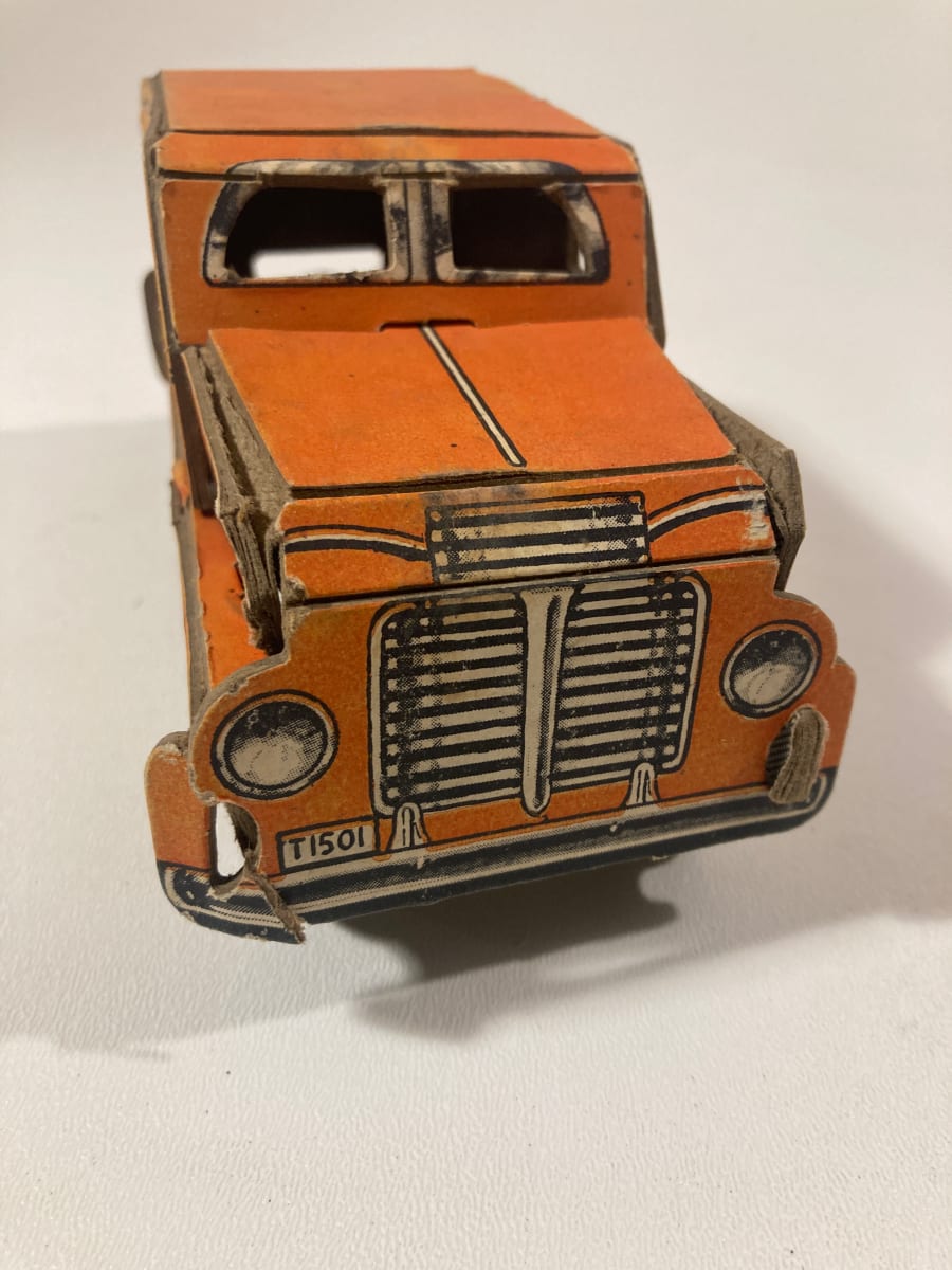 vintage Built-Rite cardboard panel truck toy 