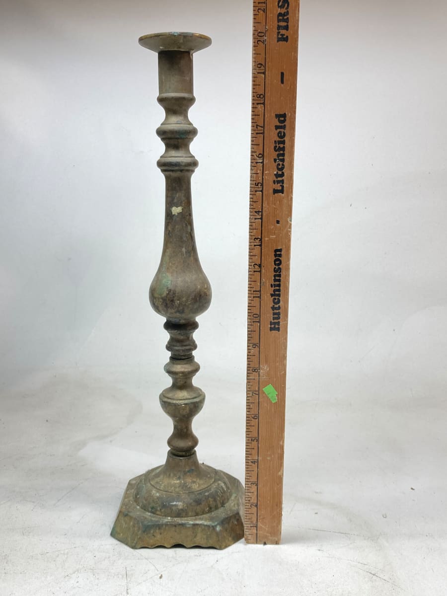 large brass candle stick 