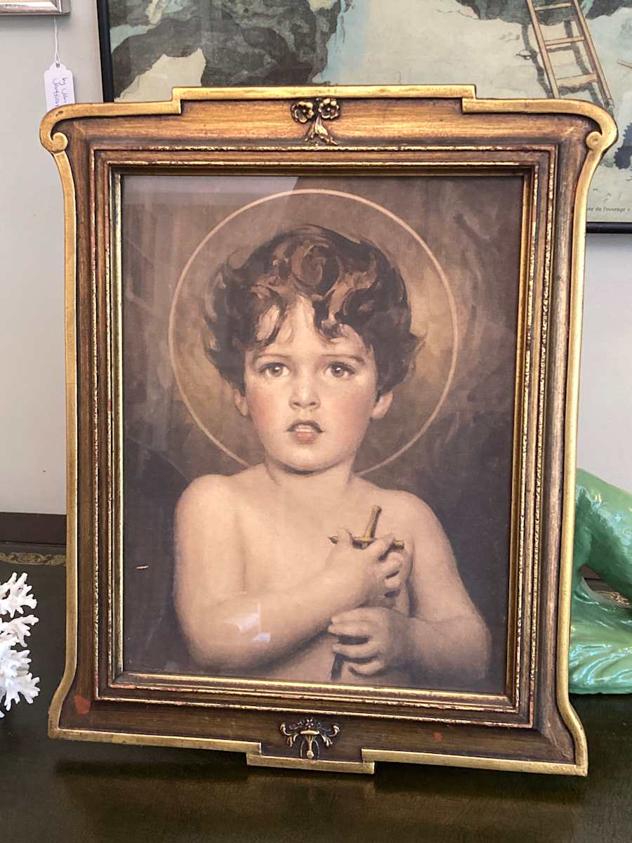 Framed image of boy Jesus 