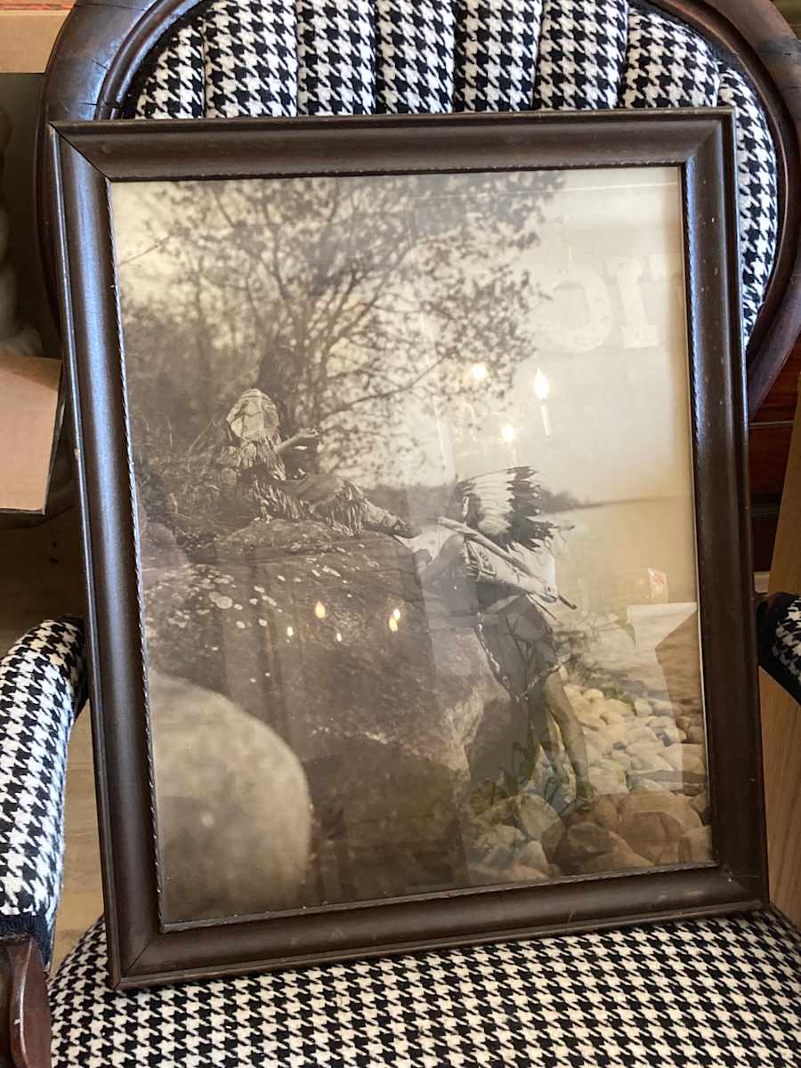 Framed large format Roland Reed "Wooing", Image 2.