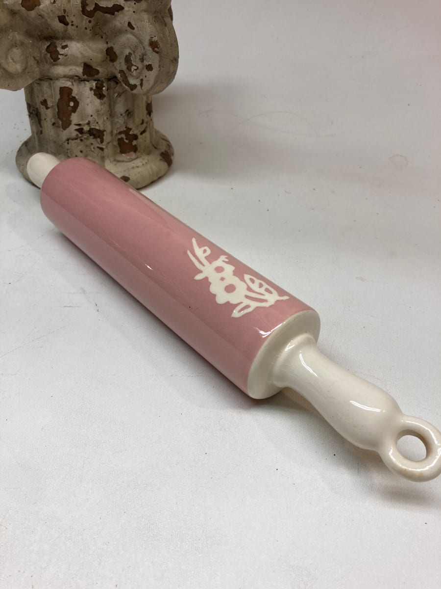 1950's pottery rolling pin 