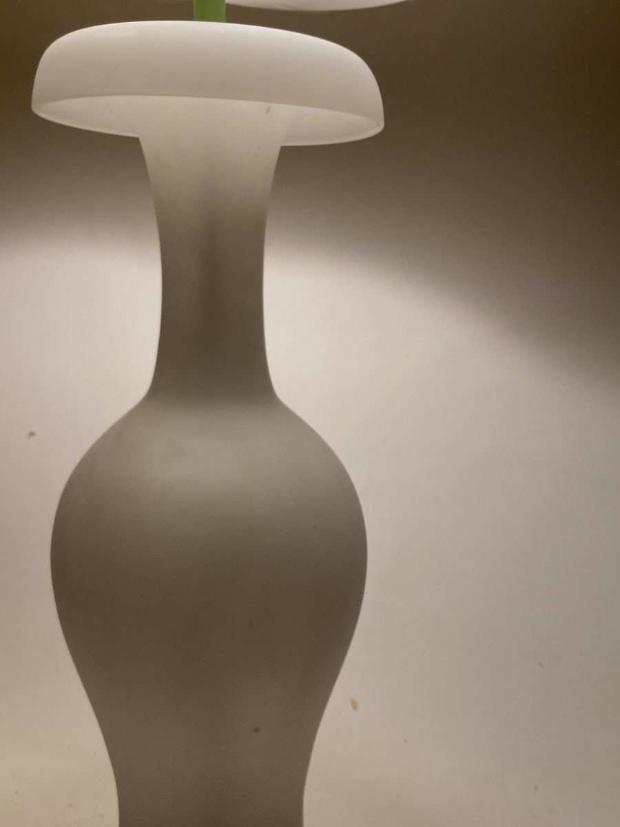 Art Glass tall modern table lamp 