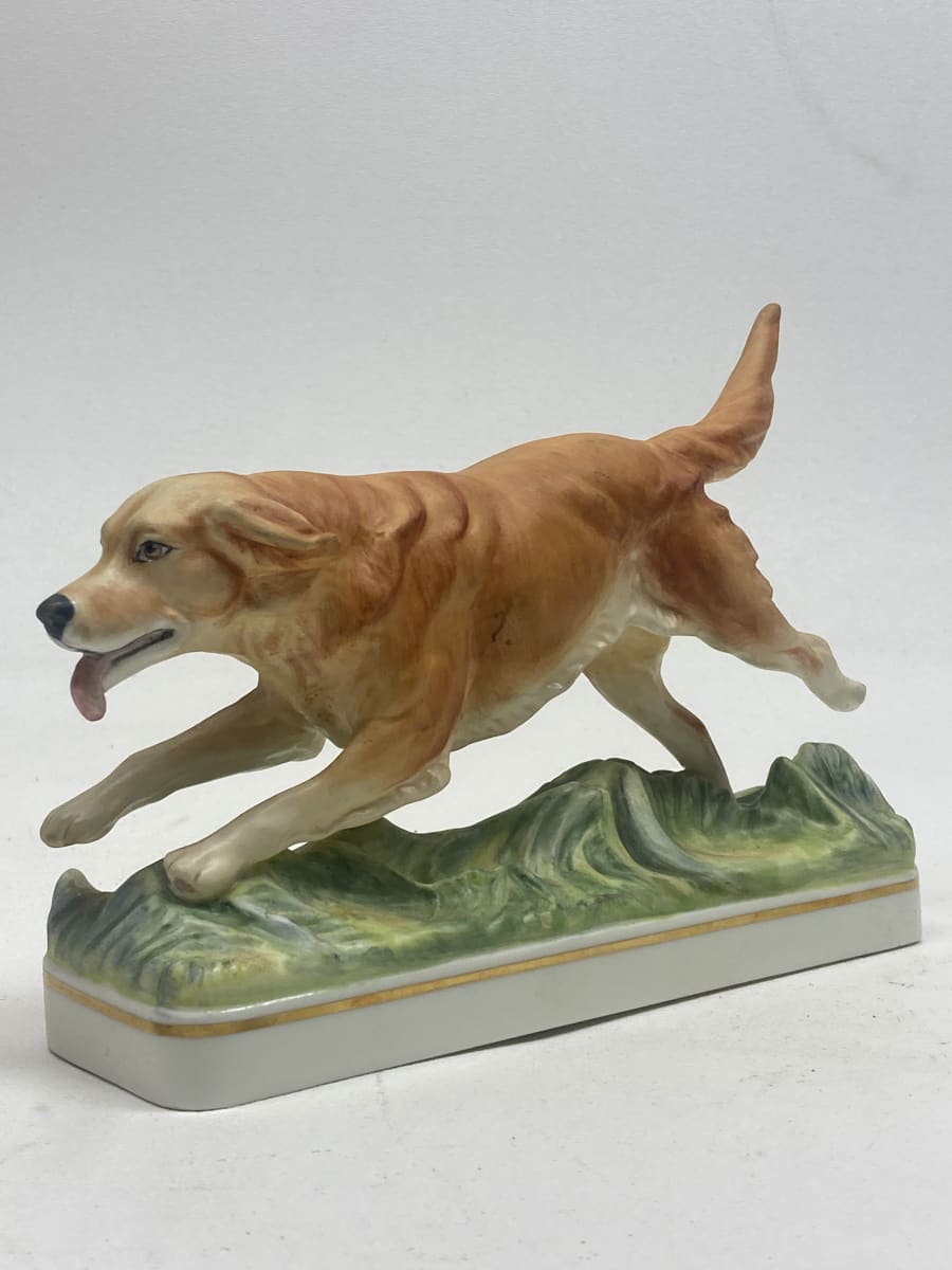 porcelain golden retriever dog figure, Image 5.