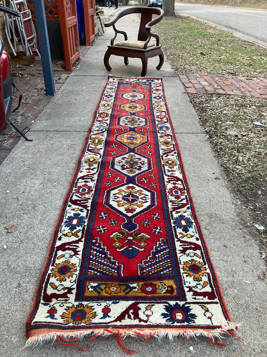 hand made wool runner, Image 1.