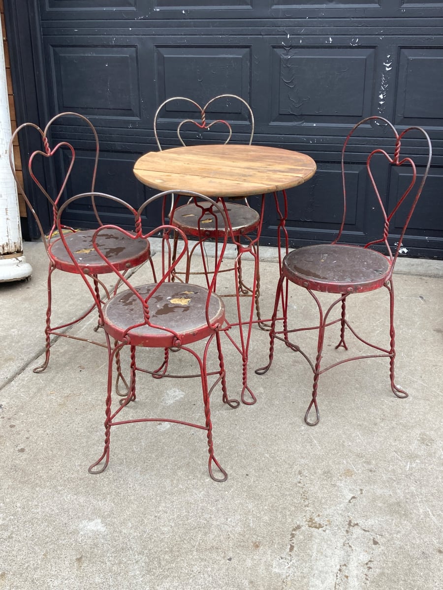 Vintage ice cream parlor set 