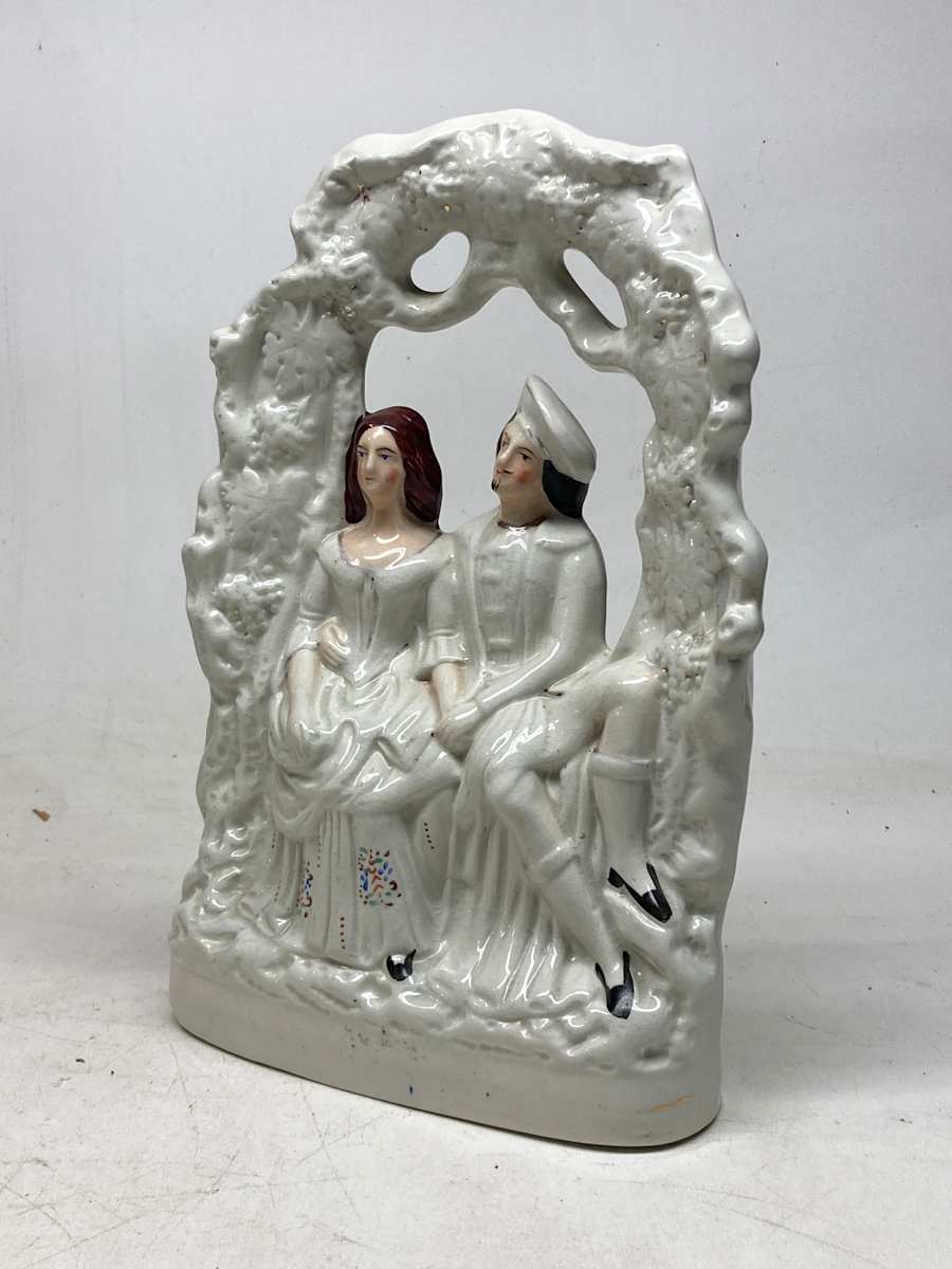 Large Staffordshire wedding figural group, Image 4.