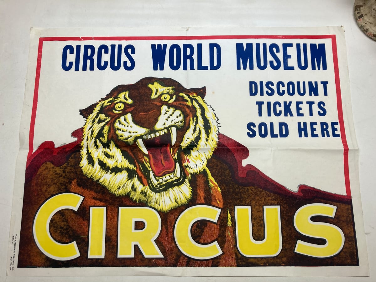 Tiger Circus World Museum Hatch poster print 