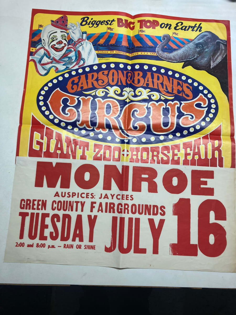 Monroe Circus hatch poster print 