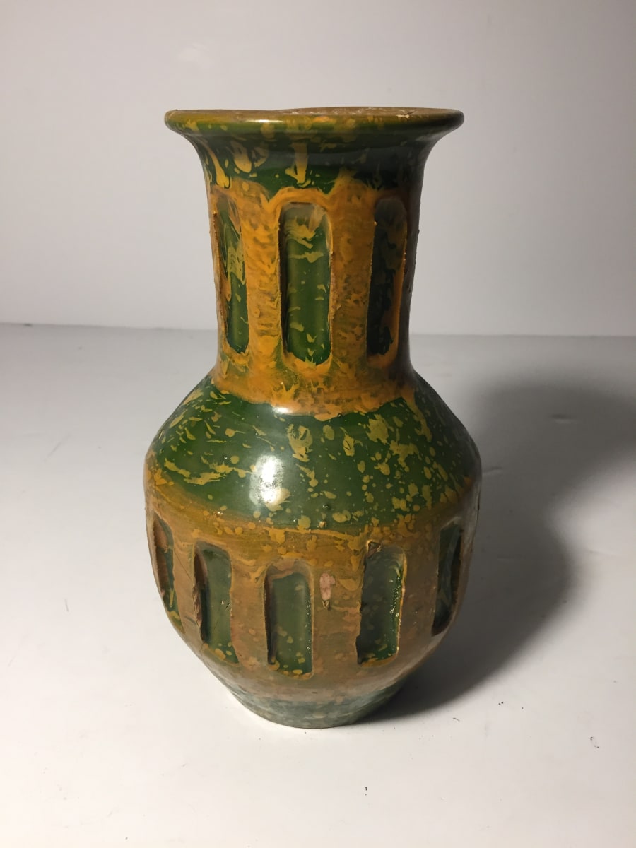 hand decorated vintage Italian vase, Image 1.