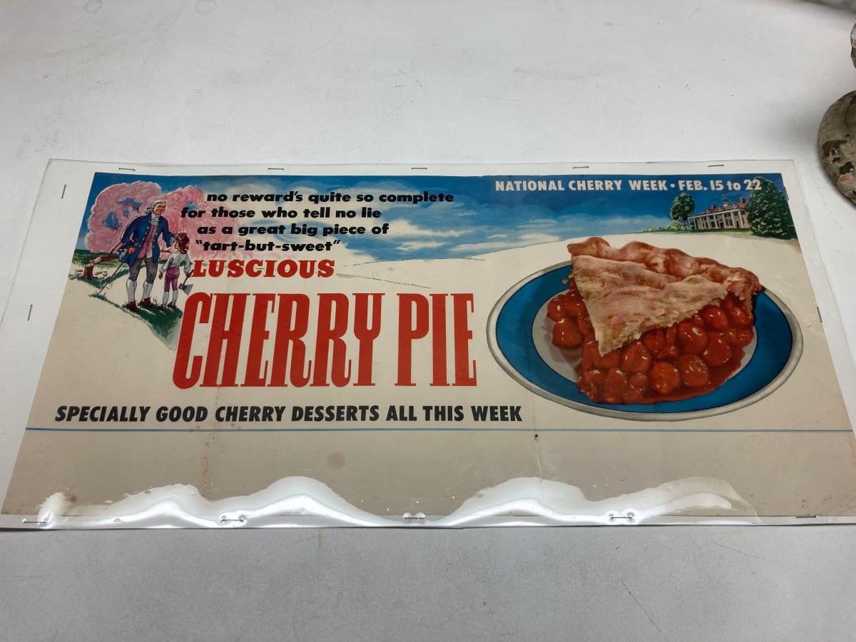Vintage cherry pie advertisement, Image 2.