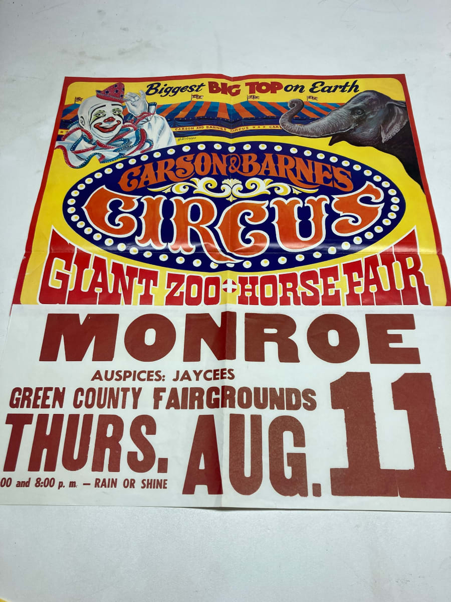 Vintage Monroe circus hatch poster 