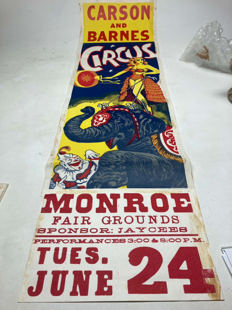 Elephant circus hatch litho poster 