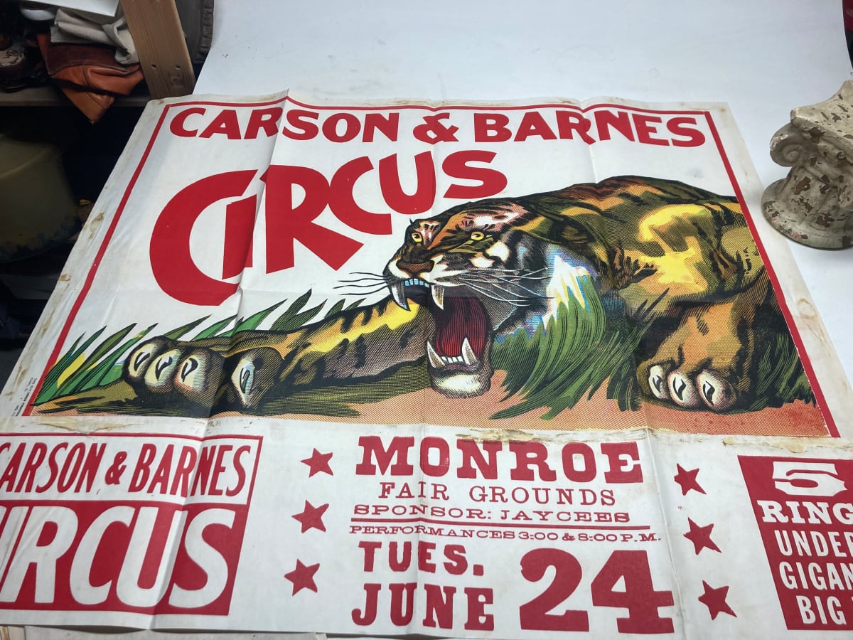 TIGER circus hatch litho poster 