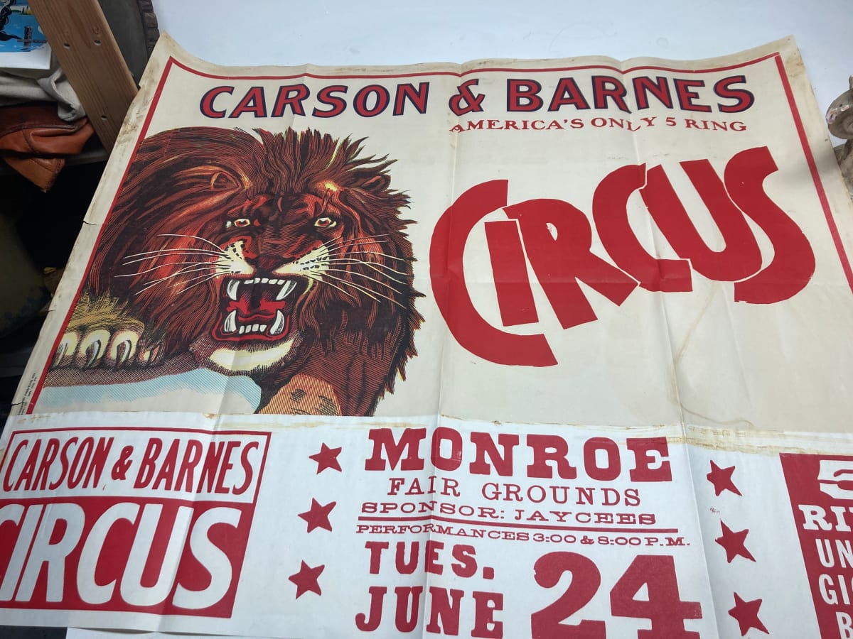 LION circus hatch litho poster 