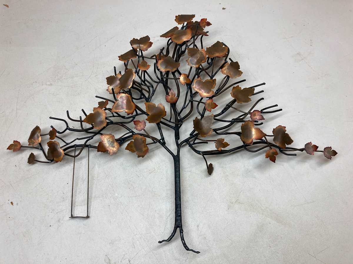 Curtis Jere tree sculpture with swing 