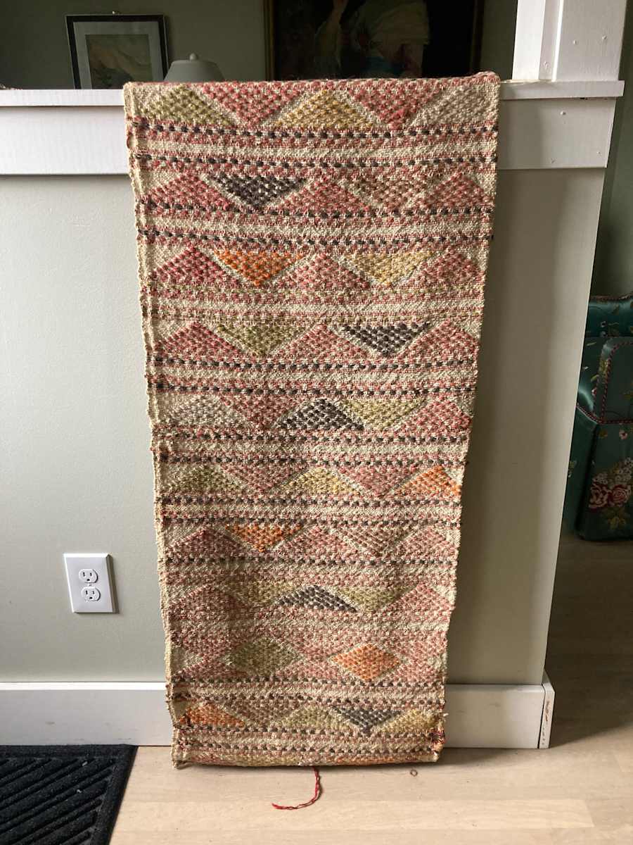 Woven wool table runner, Image 1.