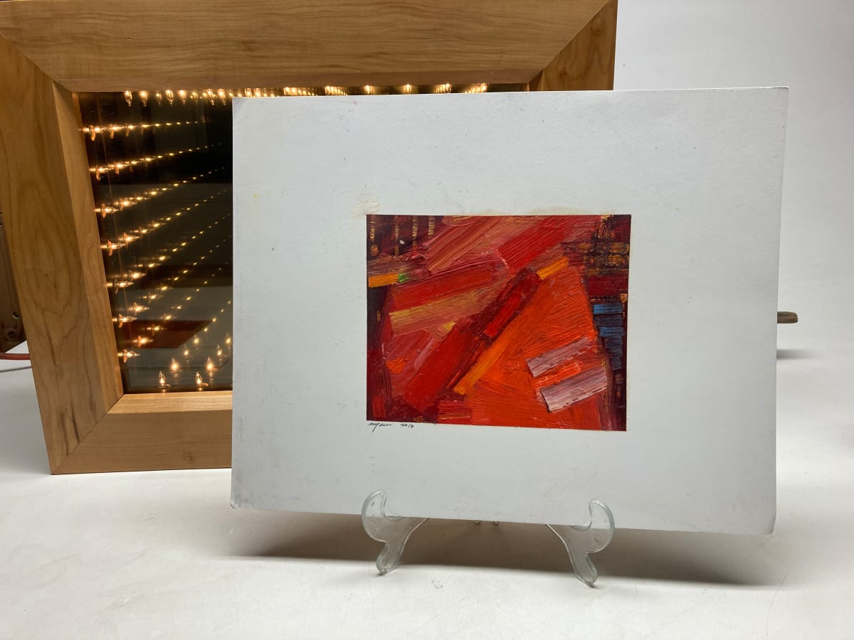 Original painting on paper in Orange # 1 