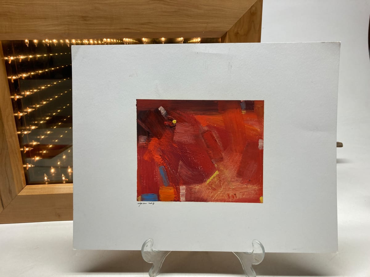 Oariginal painting on paper in Orange #2, Image 3.